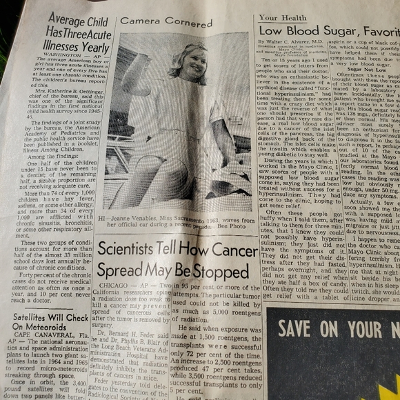 The Sacramento Bee Friday November 22, 1963 Kennedy Assassination - Picture 6 of 6